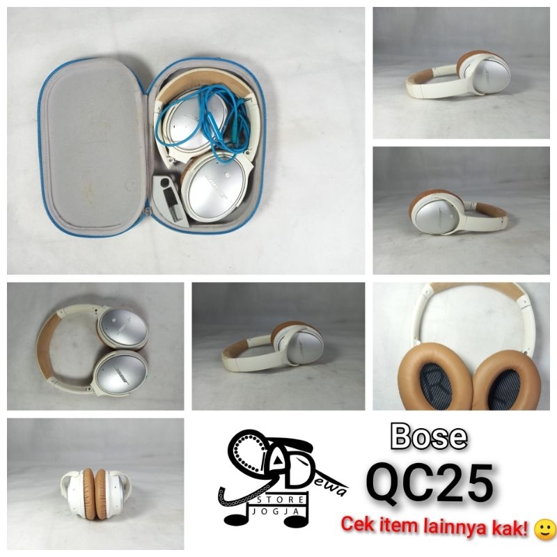 BOSE QC25 QC 25 WHITE QUIET COMFORT HEADPHONE ORIGINAL ORI PUTIH ANC bekas preloved 2nd second seken