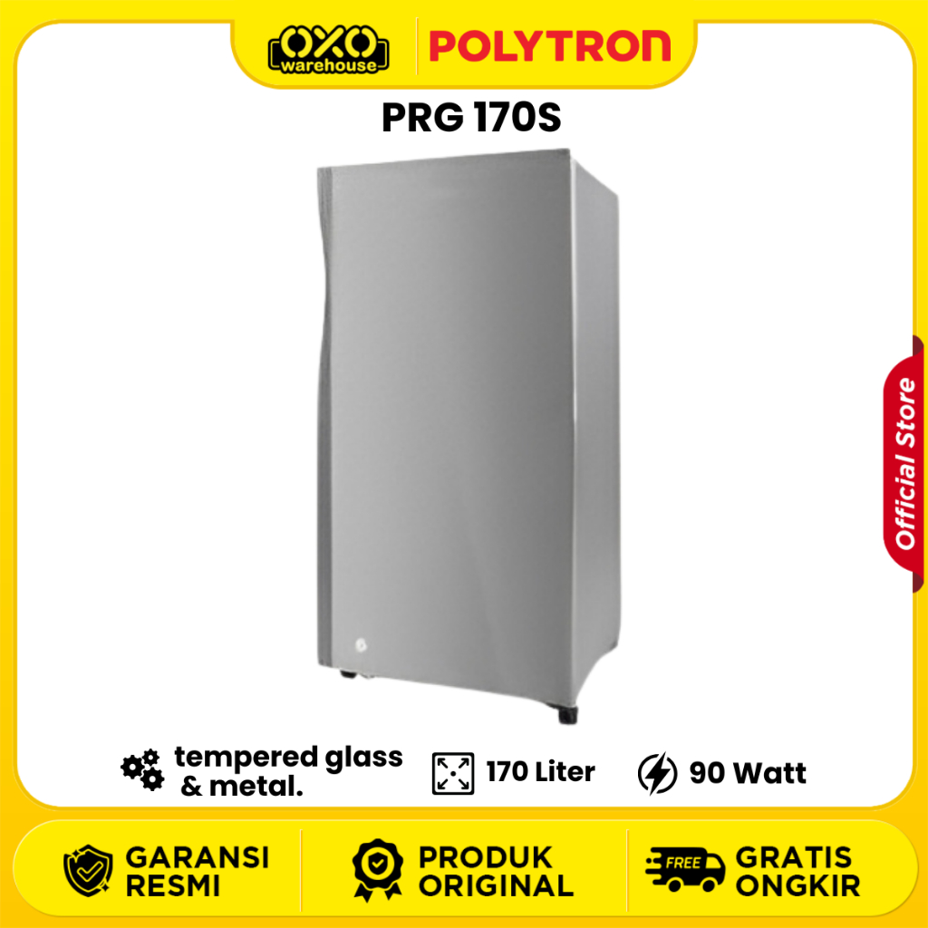POLYTRON REF 1 Door PRG 170S Kulkas  Pintu Kapasitas 170 Liter Low Watt Garansi Resmi