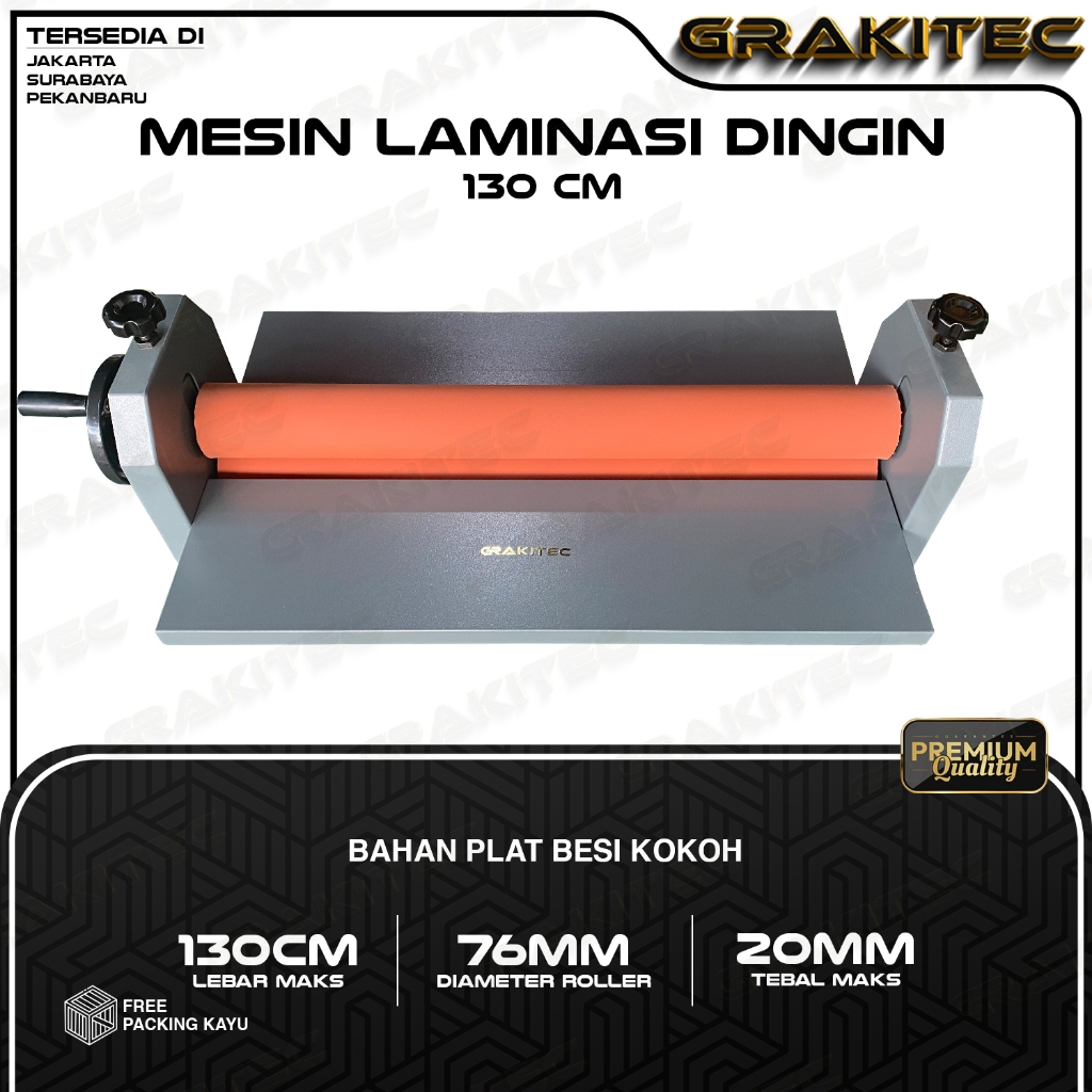 

Alat Mesin Laminating Laminasi Dingin - Cold Laminator 1300 mm FREE PETI KAYU