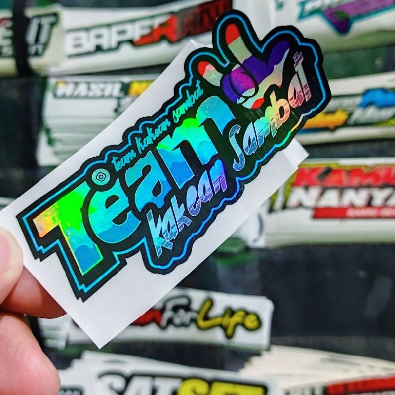 

stiker team kakean sambat hologram