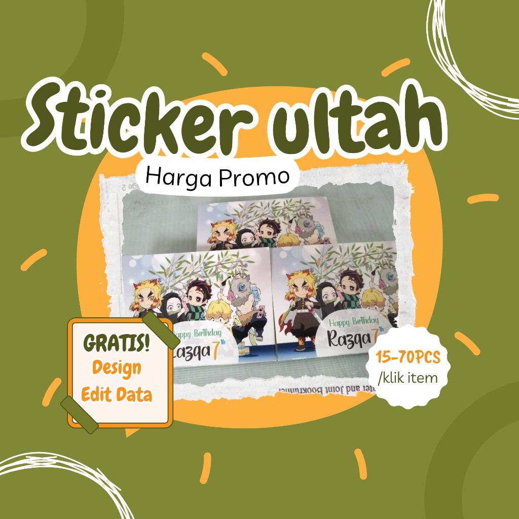 

Cetak Birthday Sticker Set for Kids - Birthday Labels and Bento Labels / Ulang Tahun