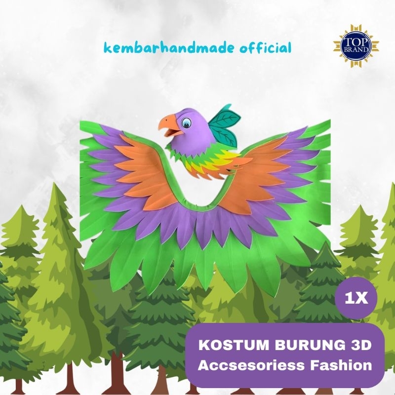 kostum Karakter burung cendrawasih