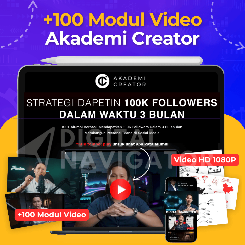 AKADEMI CREATOR - BANG OGUT MASTERY: RAIH 100K FOLLOWERS DALAM 3 BULAN TANPA IKLAN - E-COURSE BEST S