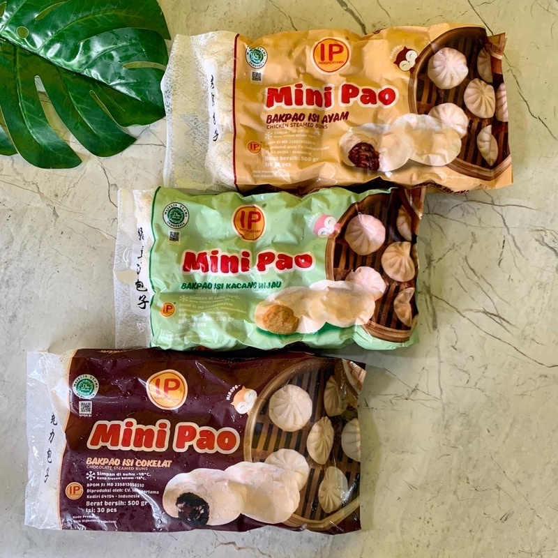 

Indo Pratama (IP) Minipao – Isi 30 pcs | Cokelat • Ayam • Kacang Hijau