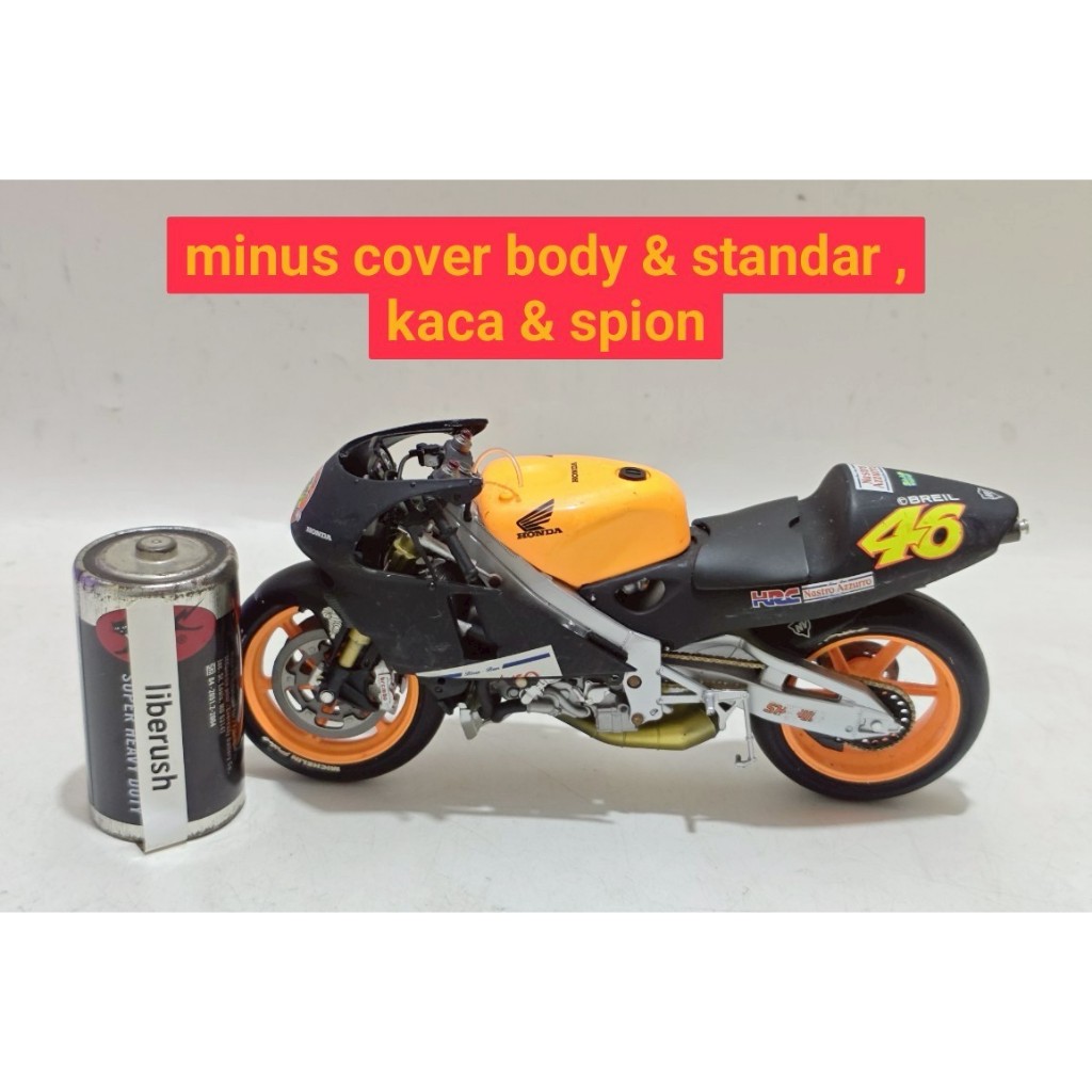 Junk diecast minichamps honda nsr 500 test bike valentino rossi motorbike atlas edition sportbike 1/