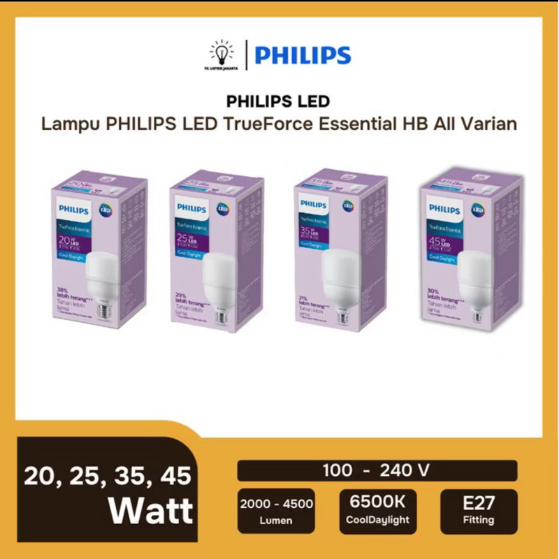LAMPU LED PHILIPS 20WATT 25WATT 35WATT 45WATT