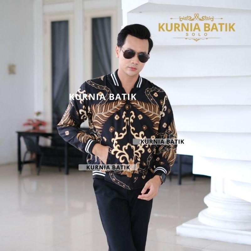 Jaket batik bomber pria wanita