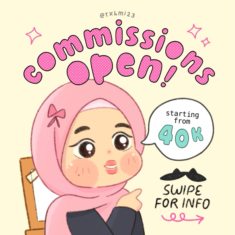 JASA GAMBAR DIGITAL CUSTOM COMMISSION | cute chibi style art commission