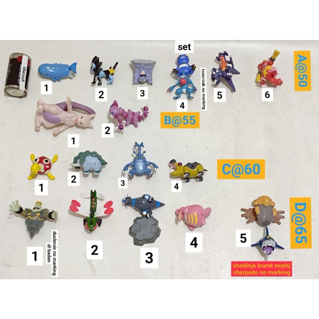 tomy Pokemon moncolle friends ex wailmer luxray muk croagunk toxicroak garchomp magmortar mewtwo dx 