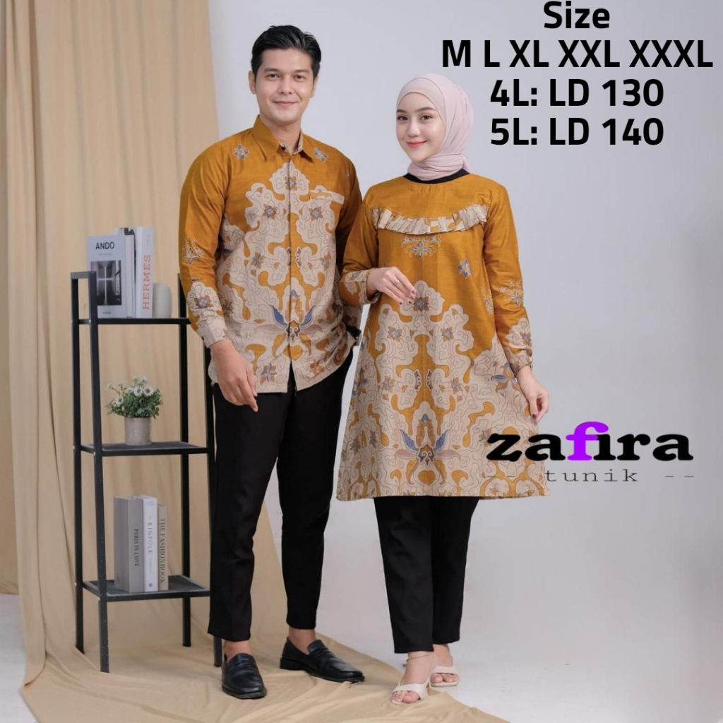 Baju Couple Batik Bahan Katun Size jumbo LD 140