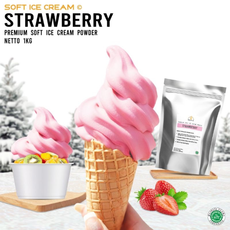 

Bubuk Soft Ice Cream Strawberry Premium 1 kg