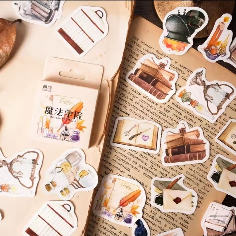 

Stiker Boks 46pcs Tema Magic Life Untuk Menghias Srapbook Buku Hobi