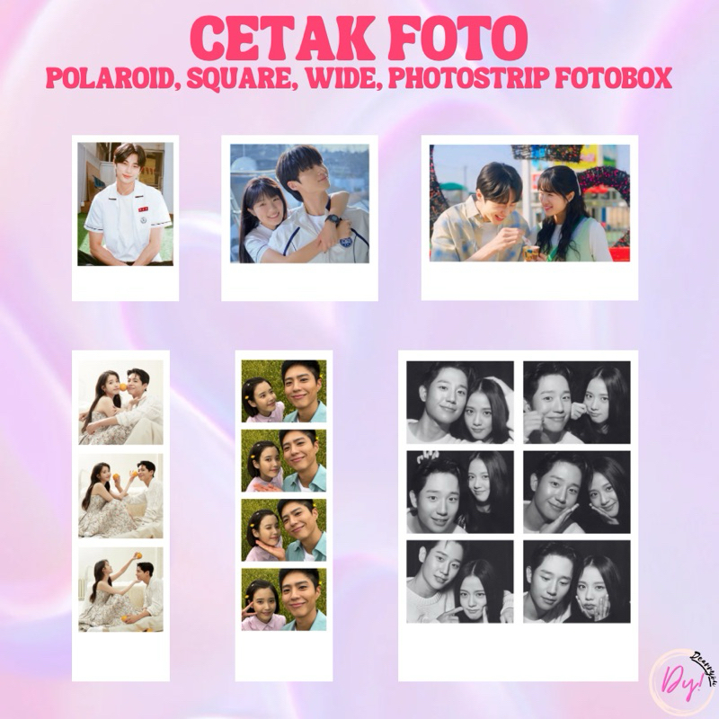 Cetak Foto Polaroid Square Wide Fotobox Photo Strip/Foto Strip