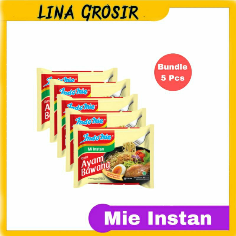

Bundle 5 Pcs Indomie Mie Instan Kuah Varian