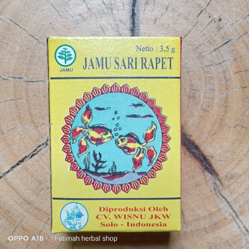 

jamu sari rapet ikan kotak Wisnu kresno kemasan pack isi 10pcs