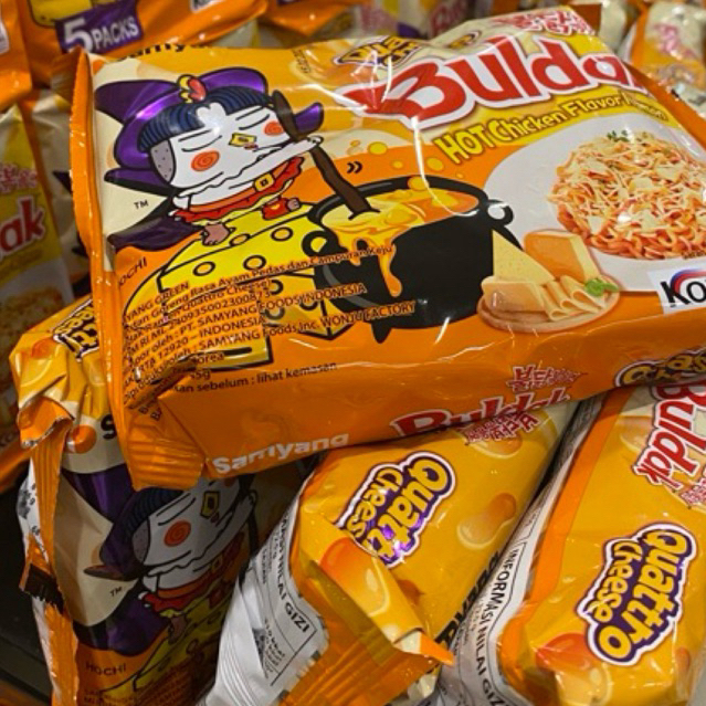 BULDAK SAMYANG QUATTRO CHEESE Mie Instant Trending 2025, Halal, Pedas, Keju