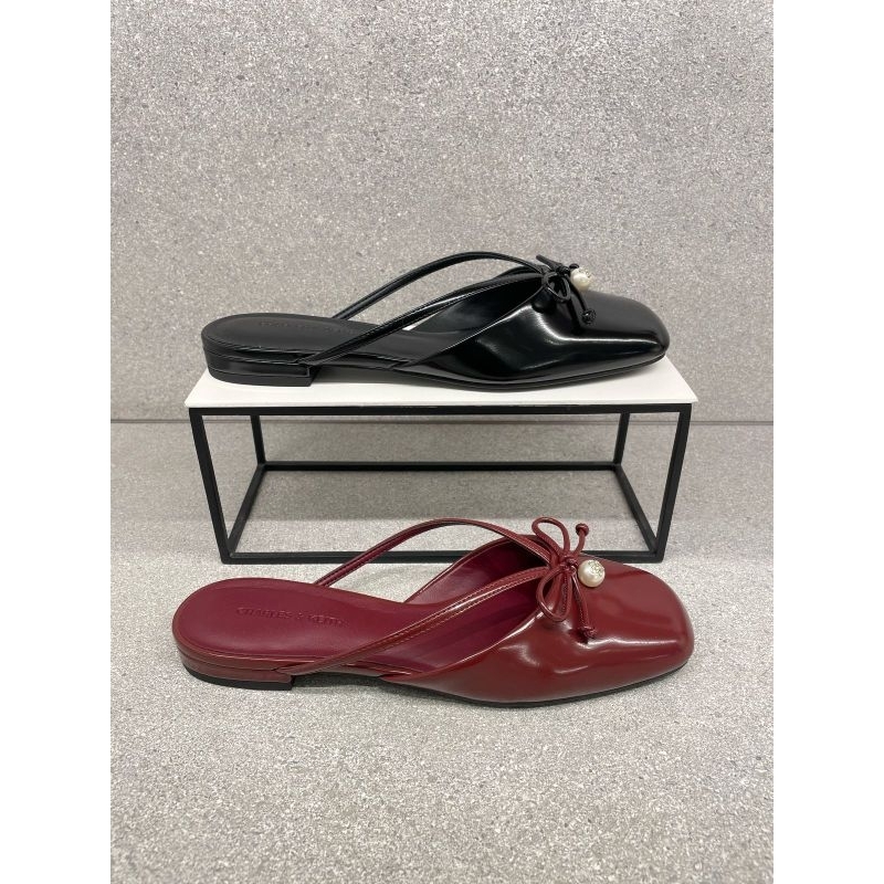 #1-70920180 Pearl Accent - Jast[p] CK ORIGINAL COUNTER BOW FLAT MULES SANDAL SEPATU STRAP RIBBON PIT