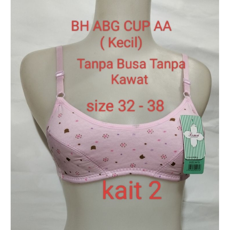 BH ABG Anak Tanggung Cup AA( kecil) semi miniset  kait 2 size 32 - 38 Tanpa Spons Tanpa Kawat ( 522)