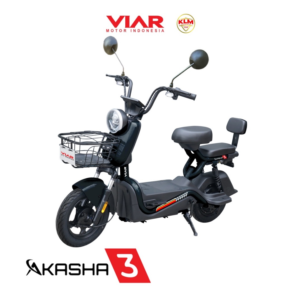 AKASHA3 HITAM VIAR LISTRIK SEPEDA LISTRIK VIAR AKASHA 3 HITAM READY