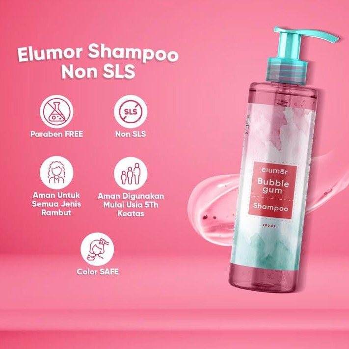 ELUMOR BUBBLE GUM SHAMPO 200ML