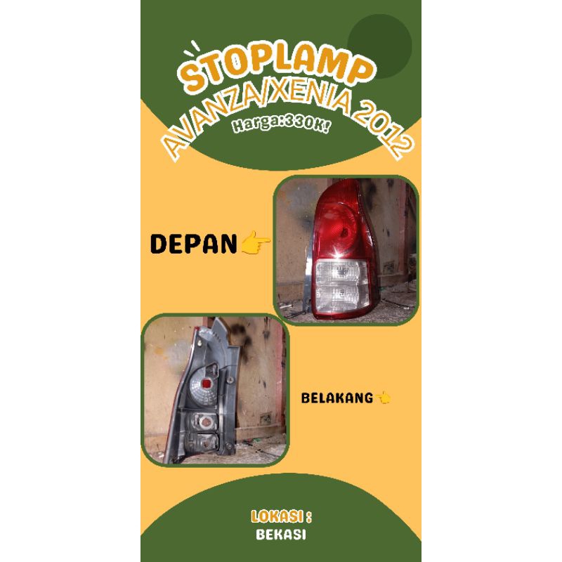 stoplamp avanza/xenia 2012