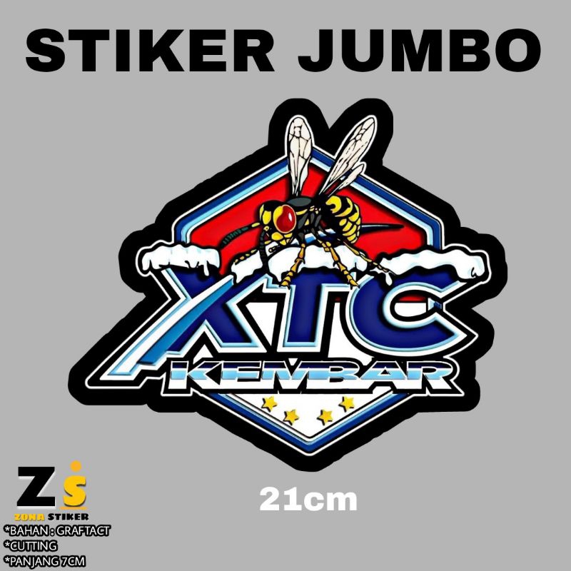 

stiker jumbo besar xtc indonesia 21cm