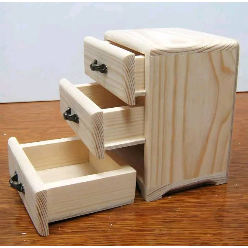 Mini Laci Kayu Serbaguna - Handmade Natural Look