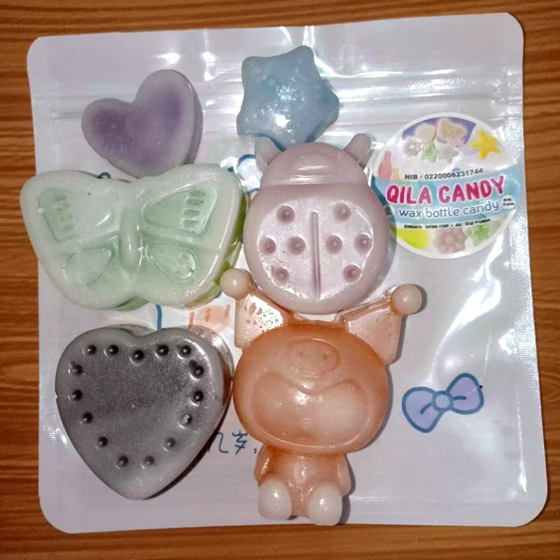 

permen lilin wax candy waxbottle qila candy