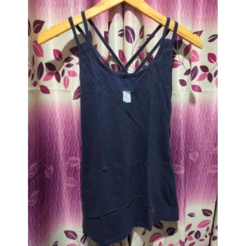 PL Tanktop Navy Tali Silang
