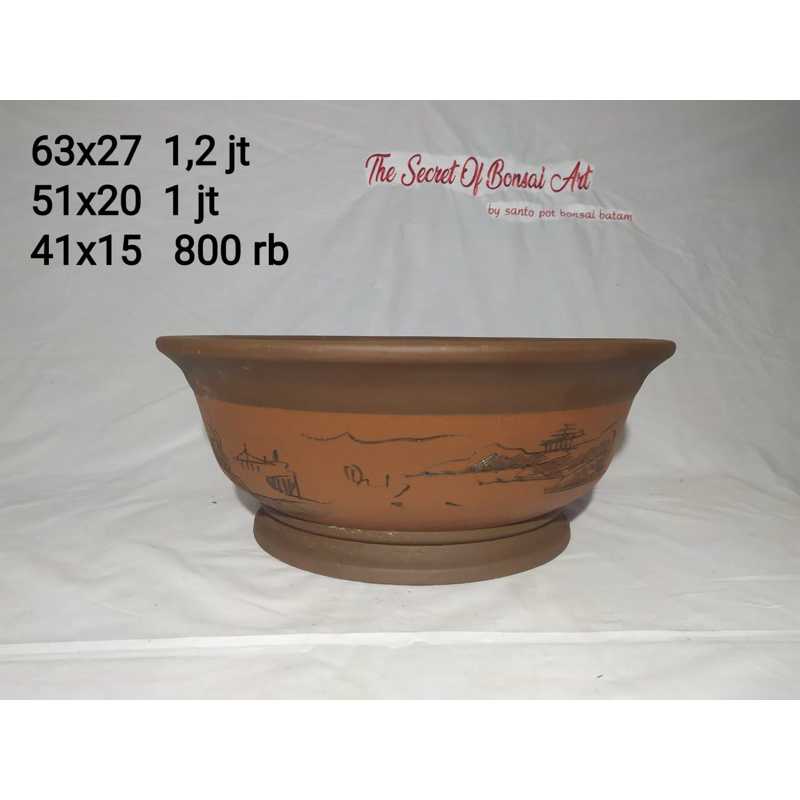 pot keramik bonsai import bulat