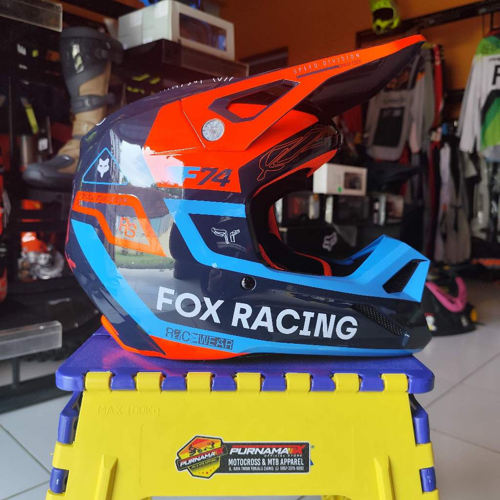 Helm Motocross FOX V1 Race Spec Helmet – Midnight