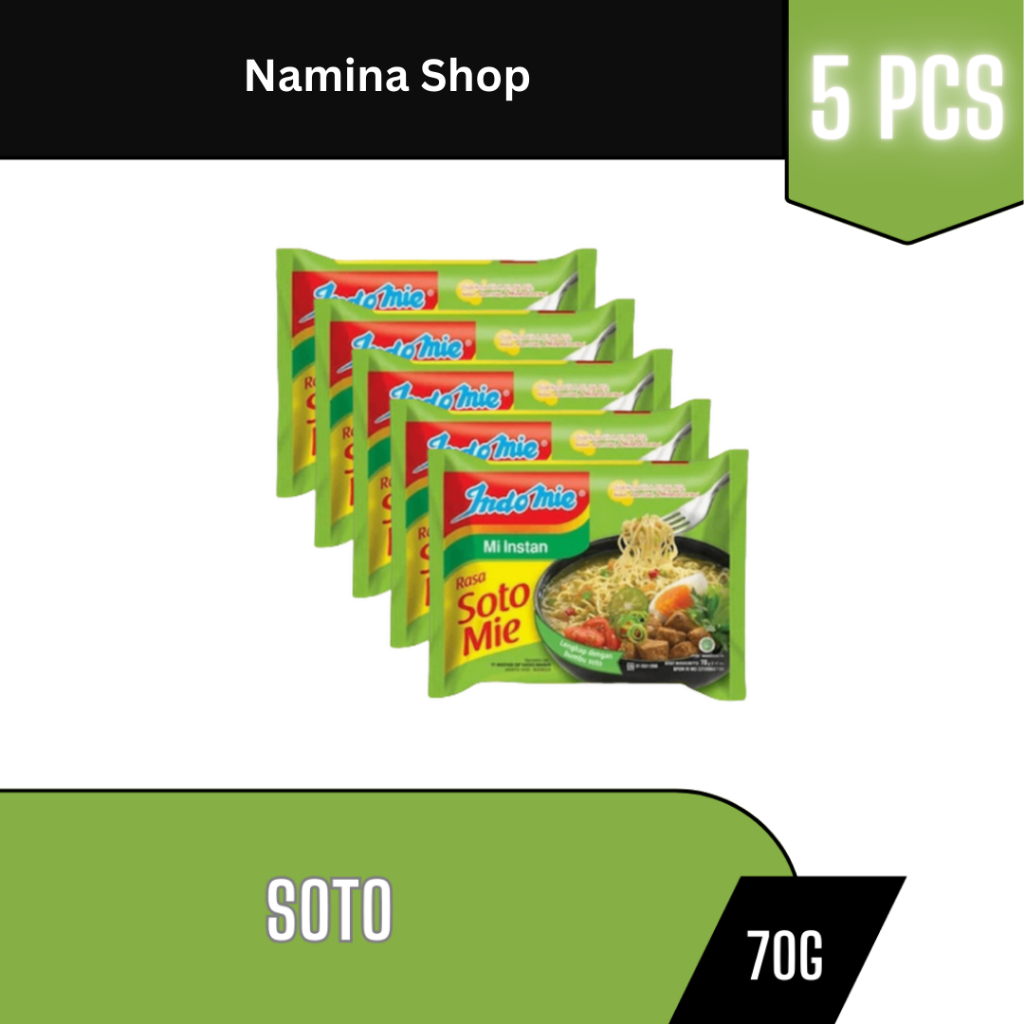 

INDOMIE MI INSTAN SOTO MIE 70G - 5 PCS - BANDUNG