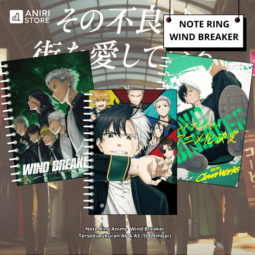 

Note Ring Wind Breaker Anime Ukuran A5 & A6