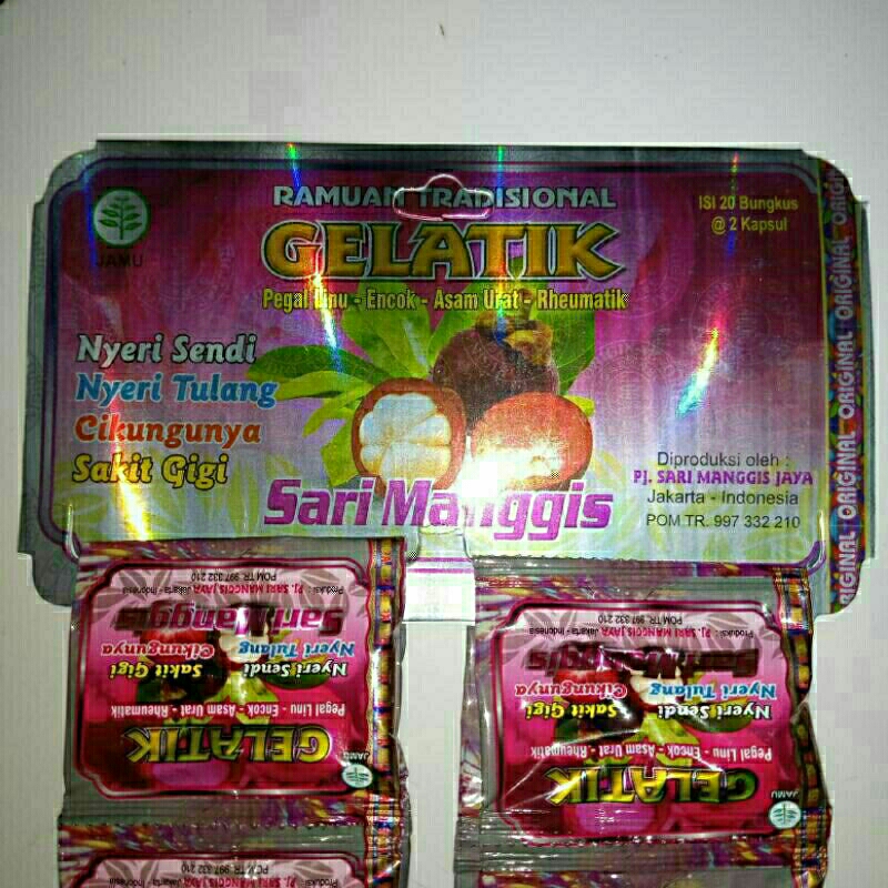 

GLATIK SARI MANGGIS KAPSUL,ISI 20 SACHET.