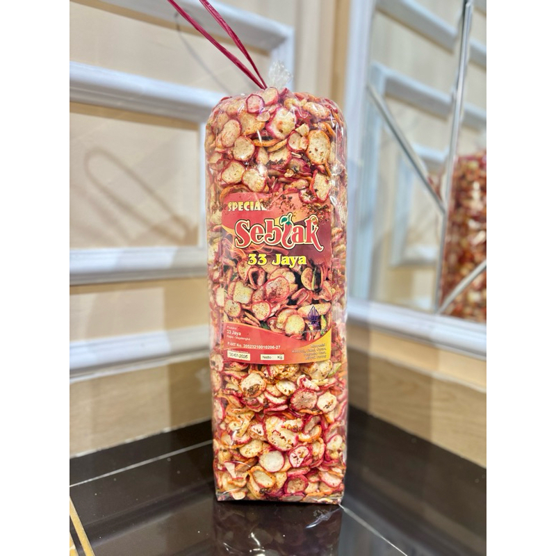 

1 ball kerupuk seblak kering kencur 1kg cemilan pedas bumbu melimpah