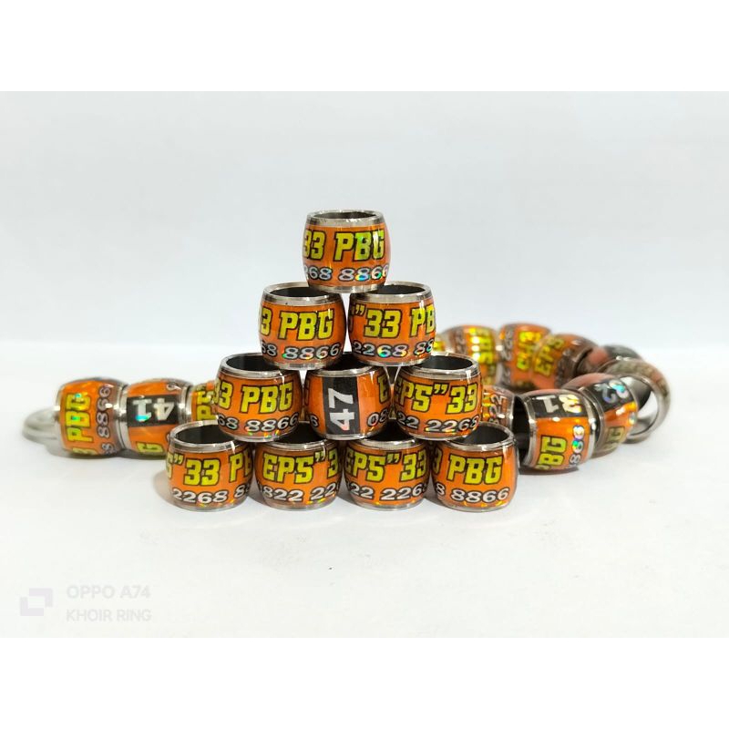 RING BURUNG  BISA CETAK NAMA /REQUEST NAMA, MODEL  LASER DONAT, BUAT BURUNG,MERPATI, MURAI BATU , KA