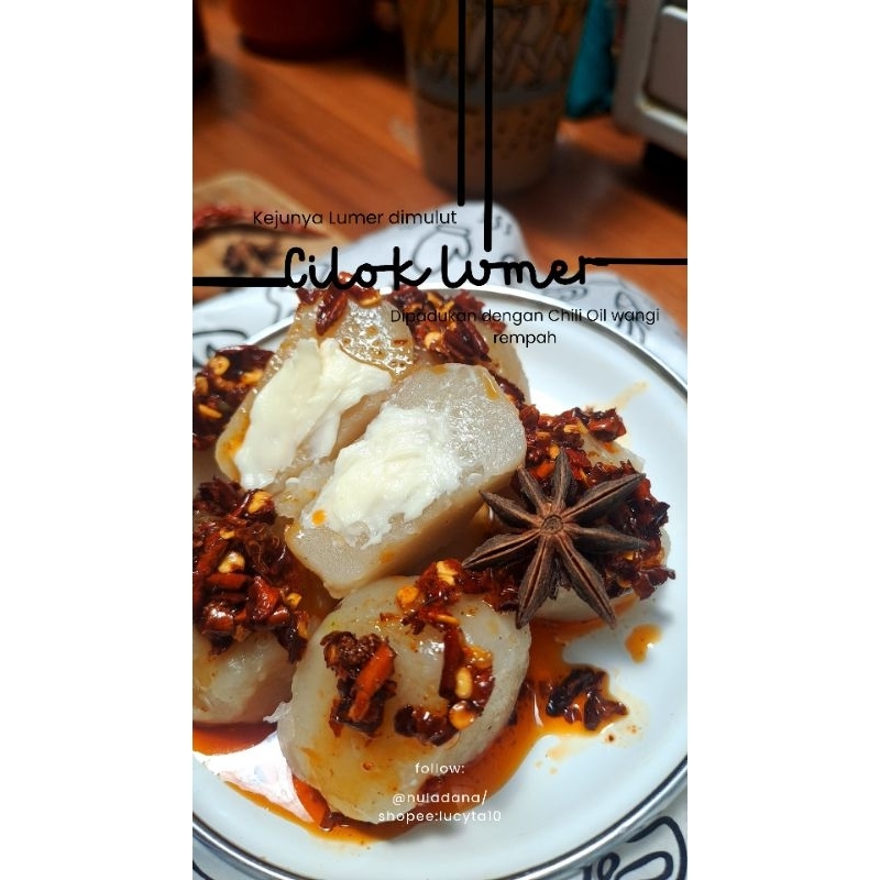 

Cilok Isi Keju Lumer Chili Oil Rempah