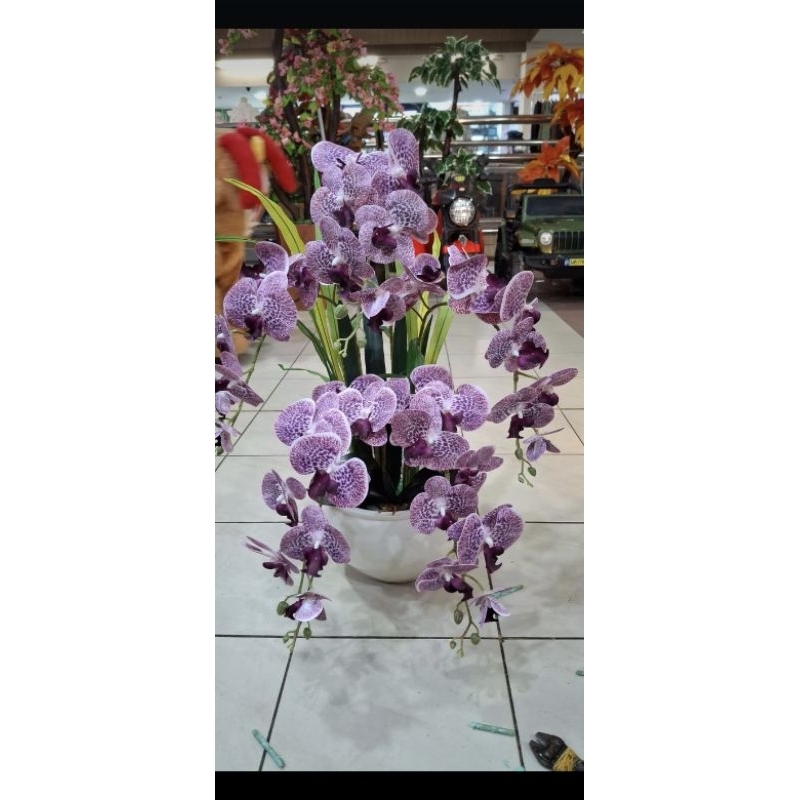 anggrek latex pot keramik