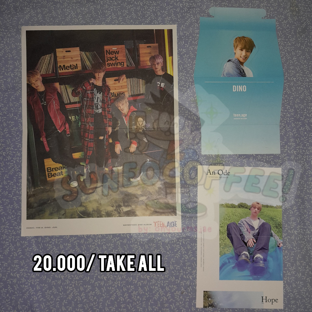 POSTER STANDEE SEVENTEEN DINO & performance team teen age an ode
