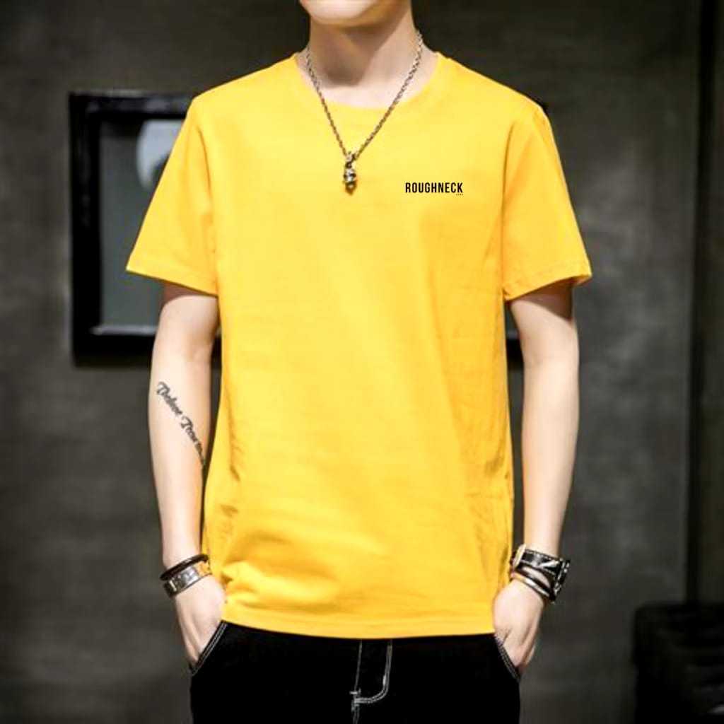 Kaos Roughneck1991 Logo Kecil kuning / Tshirt Roughneck Little Logo / Baju Kaos Sablon Roughneck