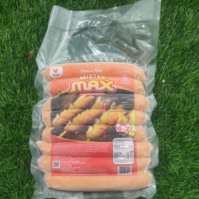 

Mister max sosis bakar jumbo ( isi 6+2pcs) @500gr