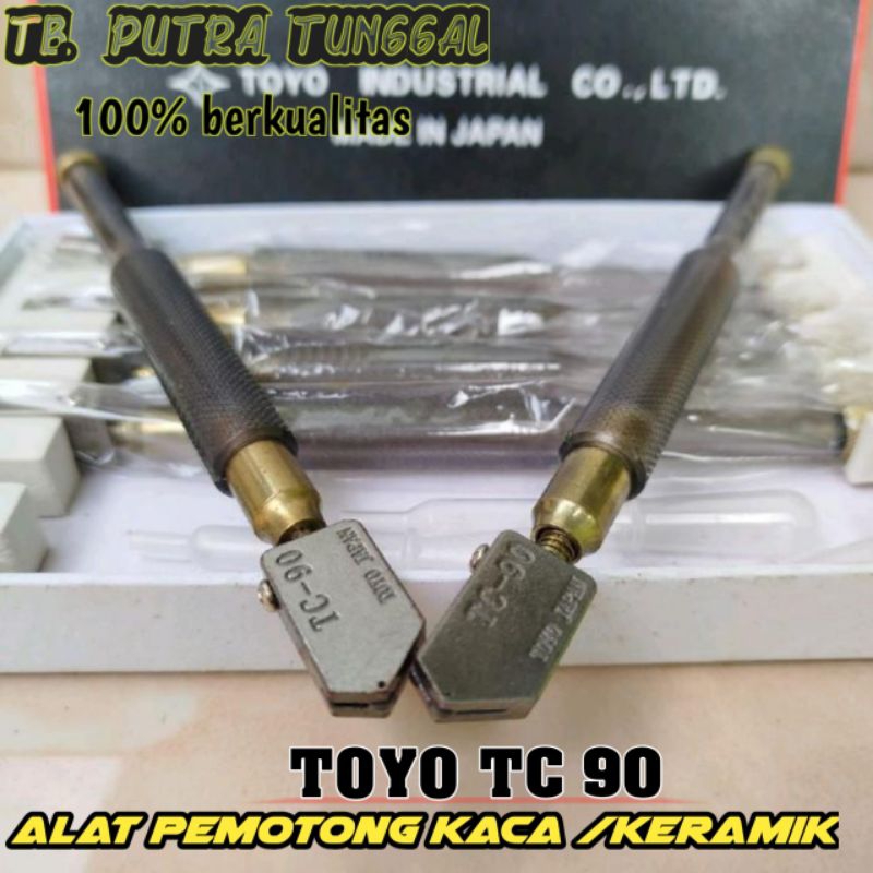 

alat potong kaca Oil glass cutter TOYO TC 90 Original Made In JAPAN pisau potong kaca, alat pemotong kaca