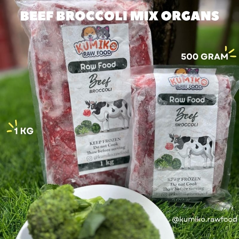 RAW FOOD BEEF + BROCCOLI // SAPI GILING MAKANAN UNTUK ANJING DAN KUCING// KUMIKO RAW FOOD//