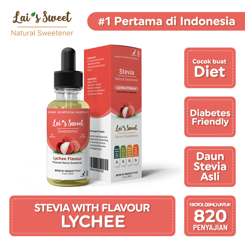 

Lai's Sweet Lychee 30 ml Gula Stevia