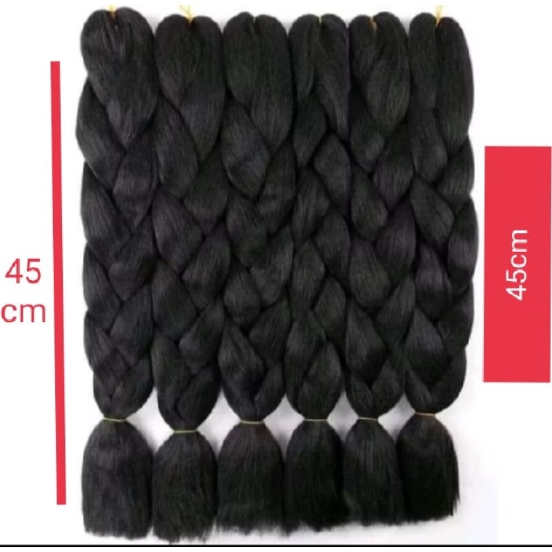EXTENSION RAMBUT SINTETIS BOX BRAIDS /RAMBUT KEPANG WARNA HITAM