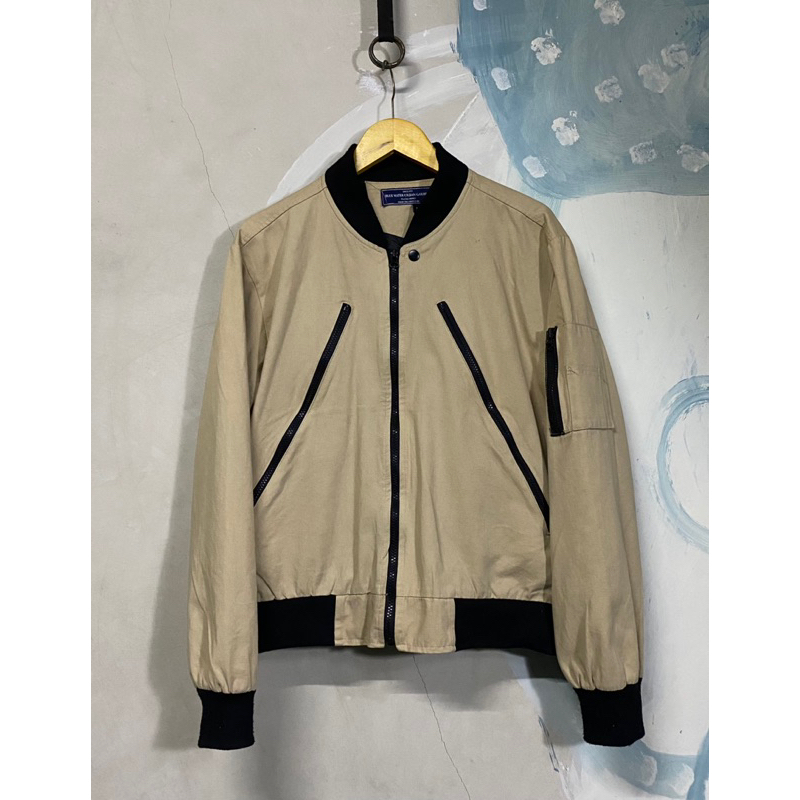 Blue Water Urban Garment Canvas Bomber Jacket