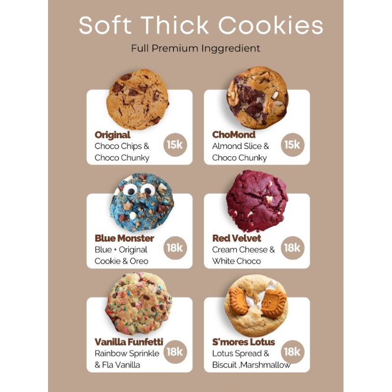 

Soft Cookies/Choco Cookies/Monster Cookies