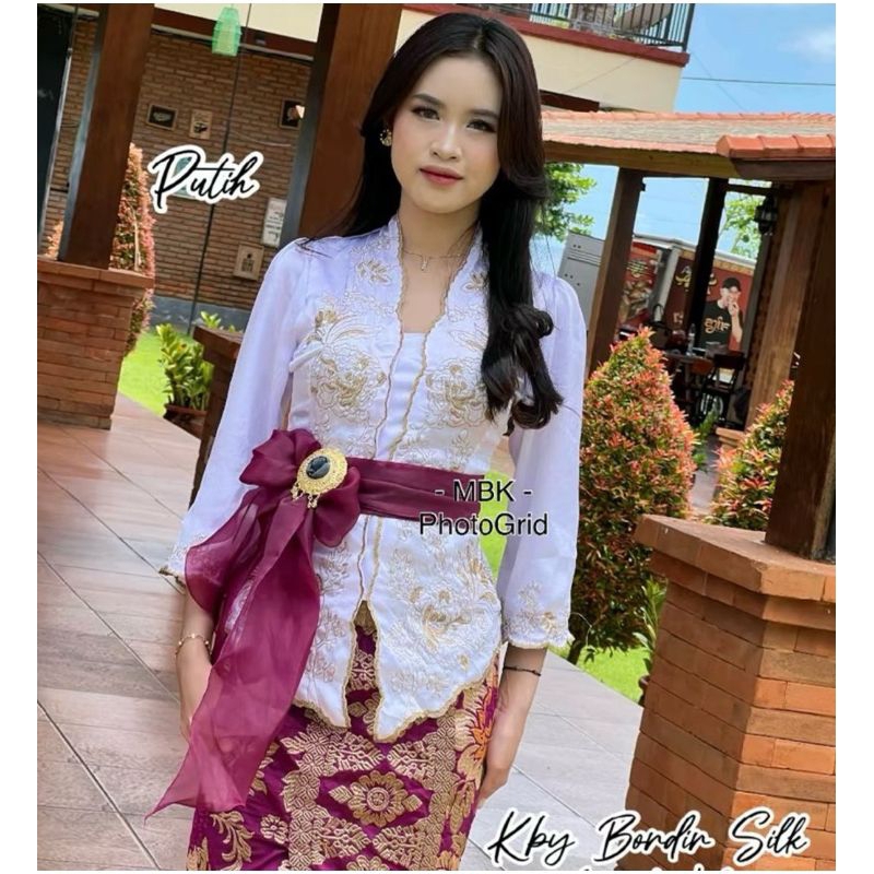 KEBAYA SILKY LENGAN LONCENG KEBAYA JADI WANITA ATASAN WANITA BUSANA ADAT BALI BAJU KEPURA KEBAYA MOD