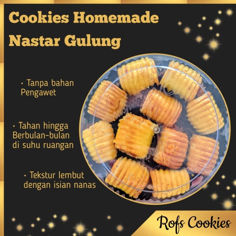 

Kue Nastar Gulung 500 gram | Kue Kering Cookies Nastar Beragam Bentuk