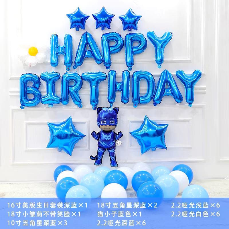 1 set balon ulang tahun | paket dekorasi ulang tahun | balon | balon ulang tahun w